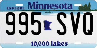 MN license plate 995SVQ