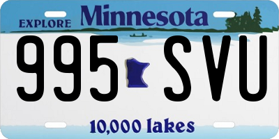 MN license plate 995SVU