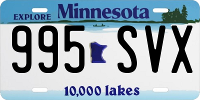 MN license plate 995SVX