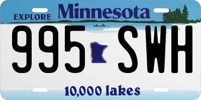 MN license plate 995SWH