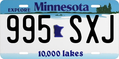 MN license plate 995SXJ