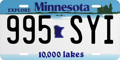 MN license plate 995SYI
