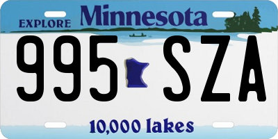 MN license plate 995SZA
