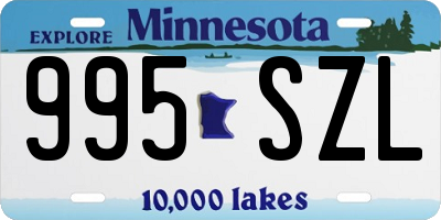 MN license plate 995SZL