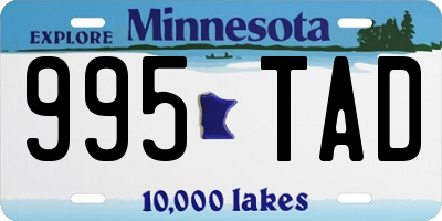 MN license plate 995TAD