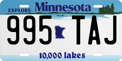 MN license plate 995TAJ