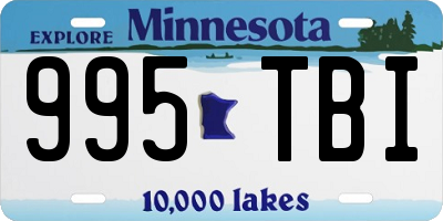 MN license plate 995TBI