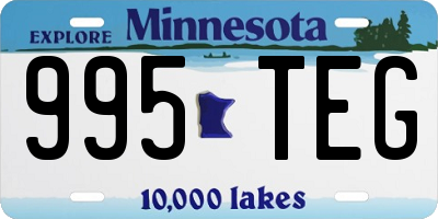 MN license plate 995TEG