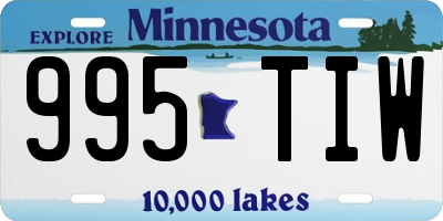 MN license plate 995TIW