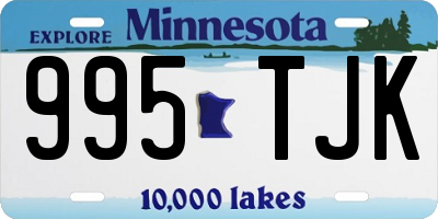 MN license plate 995TJK