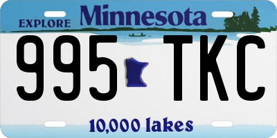 MN license plate 995TKC