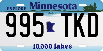MN license plate 995TKD