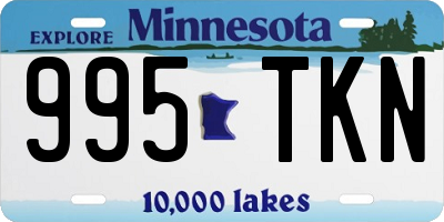 MN license plate 995TKN