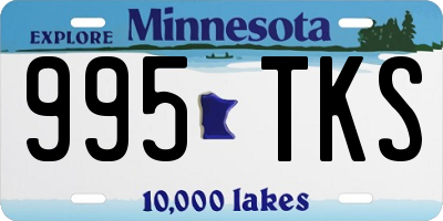 MN license plate 995TKS