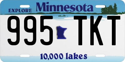 MN license plate 995TKT