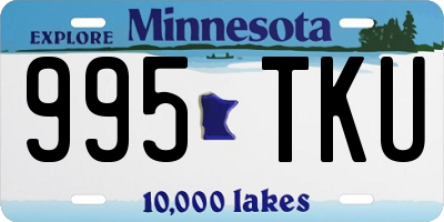 MN license plate 995TKU