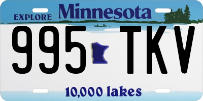 MN license plate 995TKV