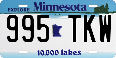 MN license plate 995TKW