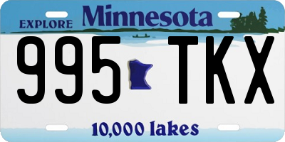 MN license plate 995TKX