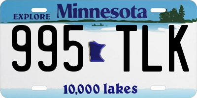 MN license plate 995TLK