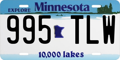 MN license plate 995TLW