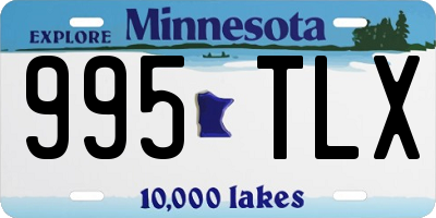 MN license plate 995TLX