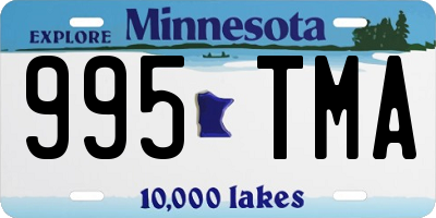 MN license plate 995TMA