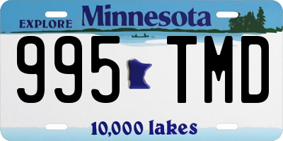 MN license plate 995TMD