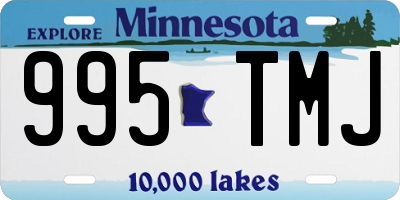 MN license plate 995TMJ