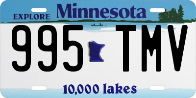 MN license plate 995TMV