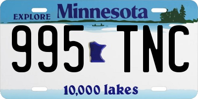 MN license plate 995TNC