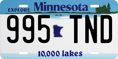 MN license plate 995TND
