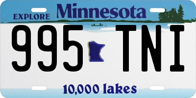 MN license plate 995TNI