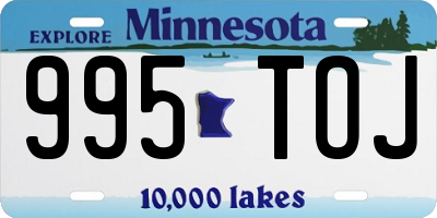MN license plate 995TOJ