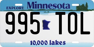 MN license plate 995TOL