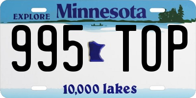 MN license plate 995TOP