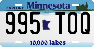 MN license plate 995TOQ