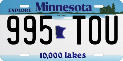MN license plate 995TOU
