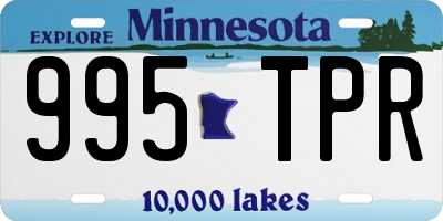 MN license plate 995TPR
