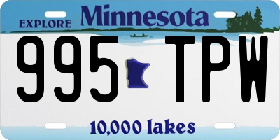 MN license plate 995TPW
