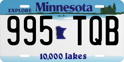MN license plate 995TQB