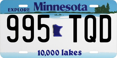 MN license plate 995TQD