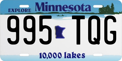 MN license plate 995TQG