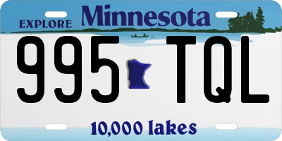 MN license plate 995TQL