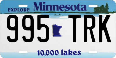 MN license plate 995TRK