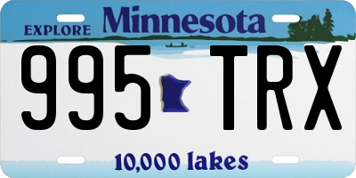 MN license plate 995TRX