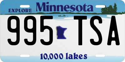 MN license plate 995TSA