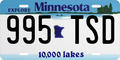 MN license plate 995TSD