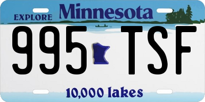 MN license plate 995TSF