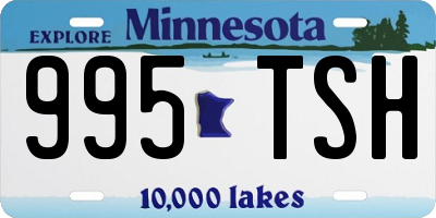MN license plate 995TSH